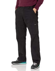 Black Stretch Cargo Pants - Relaxed Fit, 34W x 34L