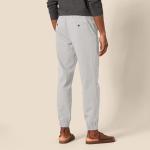 Men's Light Grey Straight-Fit Chino Jogger Pants