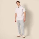 Men's Light Grey Straight-Fit Chino Jogger Pants