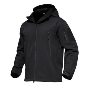 Men's Tactical Waterproof Softshell Jacket - Black XL