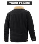 Men's Black Fleece-Lined Winter Trucker Jacket
