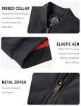 TACVASEN Men's Lightweight Black Bomber Jacket