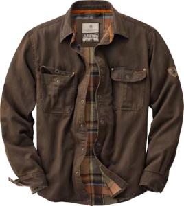 Men's Water-Resistant Flannel Lined Shirt Jacket