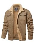 Men's Warm Sherpa Trucker Jacket with Pockets