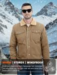 Men's Warm Sherpa Trucker Jacket with Pockets