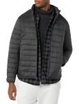 Men's Lightweight Water-Resistant Puffer Jacket, Dark Grey