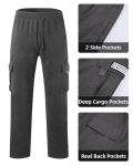 Men's Dark Grey Cargo Sweatpants with Pockets