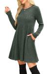 Long Sleeve Sweater Dress for Women - Green