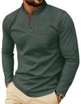 Sailwind Men's Long Sleeve Casual Henley Shirt