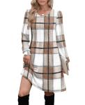 OFEEFAN Women's Long Sleeve Fall Tunic Dress