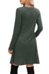 Long Sleeve Sweater Dress for Women - Green