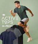 Men's Moisture-Wicking Gym T-Shirts 4 Pack
