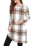 OFEEFAN Women's 2025 Winter Plaid Sweater Dress
