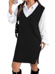 Zeagoo Women's Oversized Knitted Sweater Vest Dress