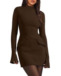 Elegant Long Sleeve Winter Dress for Women