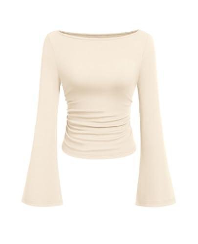 PRETTYGARDEN Women's Fall Crop Long Sleeve Top