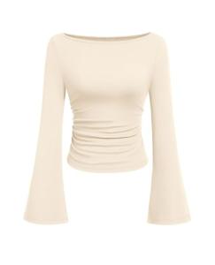 PRETTYGARDEN Women's Fall Crop Long Sleeve Top