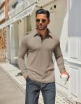 COOFANDY Men’s Lightweight Long Sleeve Polo Shirt