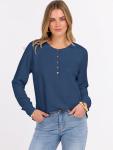 ANRABESS Women's Casual V-Neck Waffle Knit Top