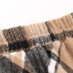 Brown High-Waisted Plaid Sweater Dress for Women