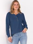ANRABESS Women's Casual V-Neck Waffle Knit Top