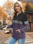 MixShe Women's Purple Long Sleeve Teacher Sweater