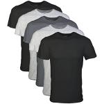 Gildan Men's 5-Pack Crew T-Shirts - Black/Grey