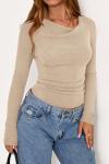 PRETTYGARDEN Women's Cowl Neck Ribbed Crop Top