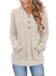 XMTOPYE Women's Long Sleeve Hoodie in Apricot