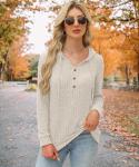 XMTOPYE Women's Long Sleeve Hoodie in Apricot