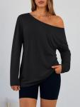 Trendy Off-Shoulder Oversized Women's T-Shirt