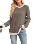 Sampeel Women's Long Sleeve Lightweight Sweater Top