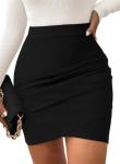 Pink Queen Women’s Elastic Waist Mini Skirt