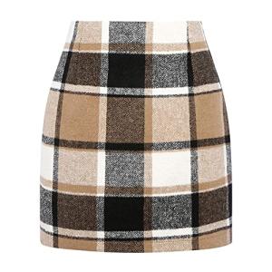 Plaid Mini Skirt for Women - Fall Winter Style