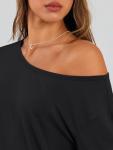 Trendy Off-Shoulder Oversized Women's T-Shirt