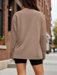 Trendy Oversized Long Sleeve Crewneck Tee for Women