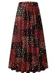NASHALYLY Women's High Waist Pleated Maxi Skirt