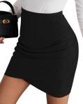Pink Queen Women’s Elastic Waist Mini Skirt