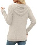 XMTOPYE Women's Long Sleeve Hoodie in Apricot