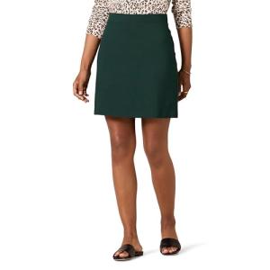 Ponte Mini A-Line Skirt in Dark Green
