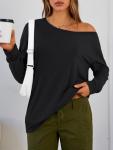 Trendy Off-Shoulder Oversized Women's T-Shirt