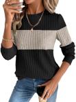 OFEEFAN Trendy Long Sleeve Sweaters for Women