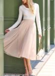 Trendy Midi Tulle Skirt for Fall Fashion