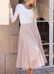 Trendy Midi Tulle Skirt for Fall Fashion