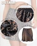 Leopard Print High Waist Satin Mini Skirt
