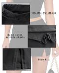 DooMoni Women's High Waisted Side Slit Mini Skirt