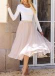 Trendy Midi Tulle Skirt for Fall Fashion