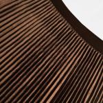 Brown Velvet High Waist Pleated Midi Skirt