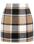 AURUZA High Waist Plaid Mini Skirt for Women