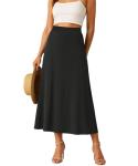YSYOKOW Women's Flowy High Waist A-line Midi Skirt